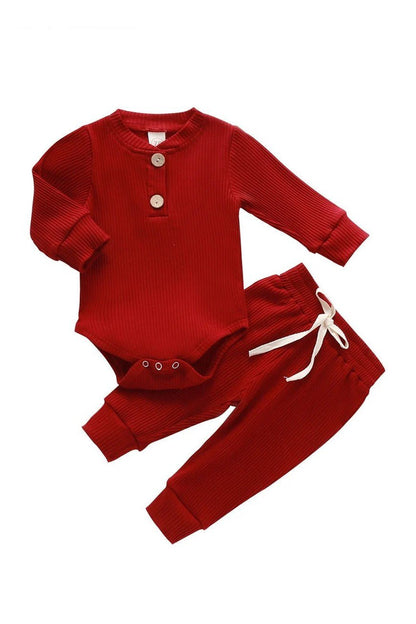 Gigglesandgrab Boys & Girls 2pc knit wear Red / 0-3M Boys & Girls 2-Piece Knitwear Set - Cozy and Stylish"