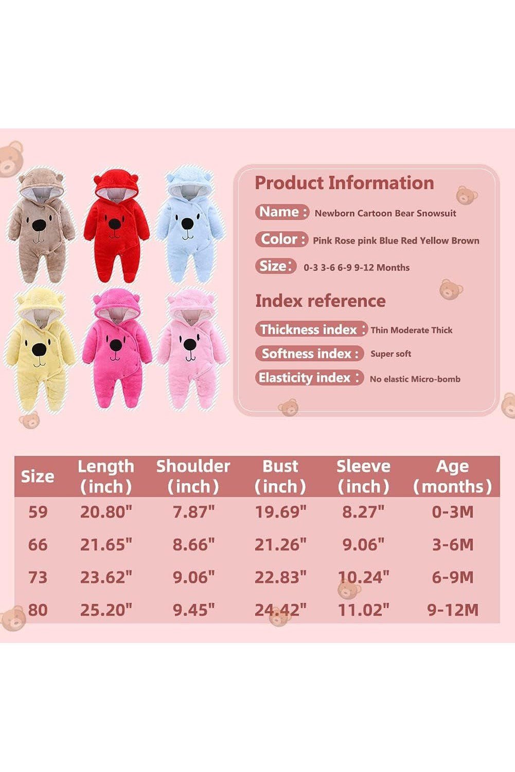 Gigglesandgrab Newborn snow suites Red / 3-6 Months Baby Newborn Snowsuit - Warm and Cozy for Winter"