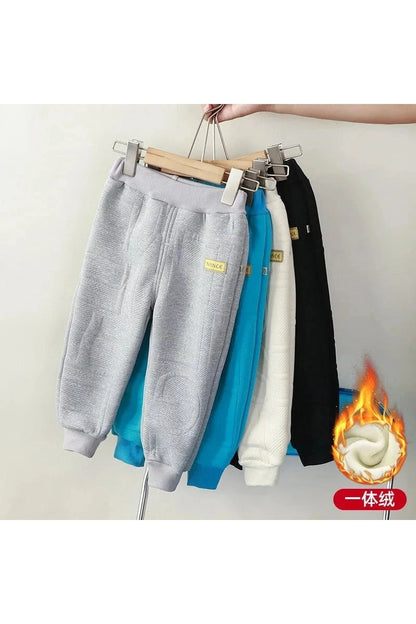 Gigglesandgrab Sweatpans for Boys & Girls Winter Thick "Children's Sweatpants for Boys & Girls - Thick Autumn/Winter Casual Loose Sports Pants with Kawaii Letter Design"