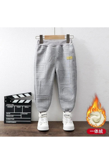 Gigglesandgrab Sweatpans for Boys & Girls Winter Thick Grey / 3T 100 "Children's Sweatpants for Boys & Girls - Thick Autumn/Winter Casual Loose Sports Pants with Kawaii Letter Design"